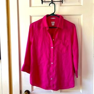 Chico’s no-iron linen blouse.